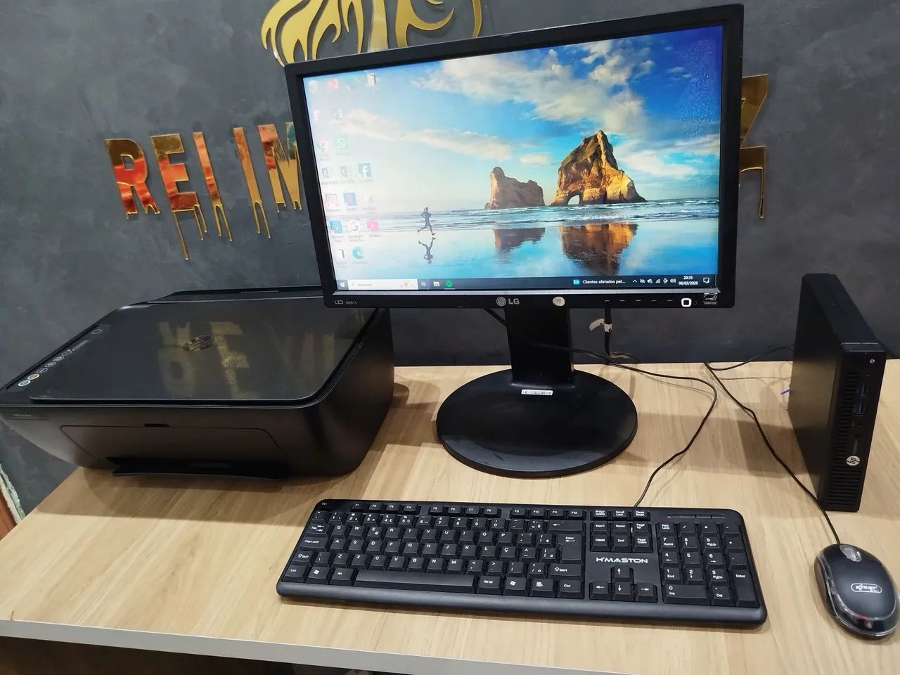 COMPUTADOR+ IMPRESSORA HP SO FALTA CARTUCHO 