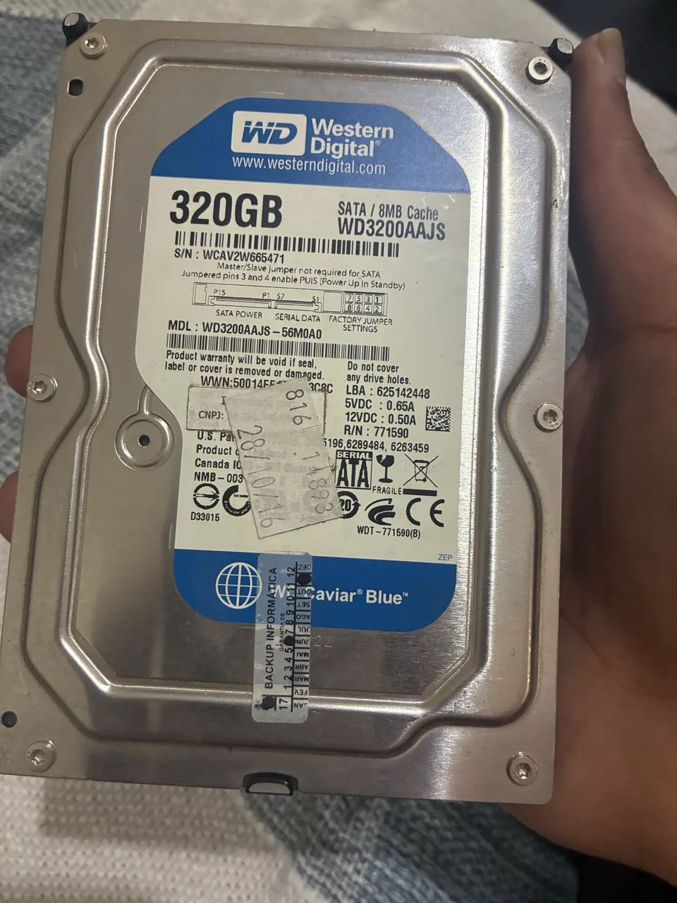 HD 320gb PC - WD WESTERN 