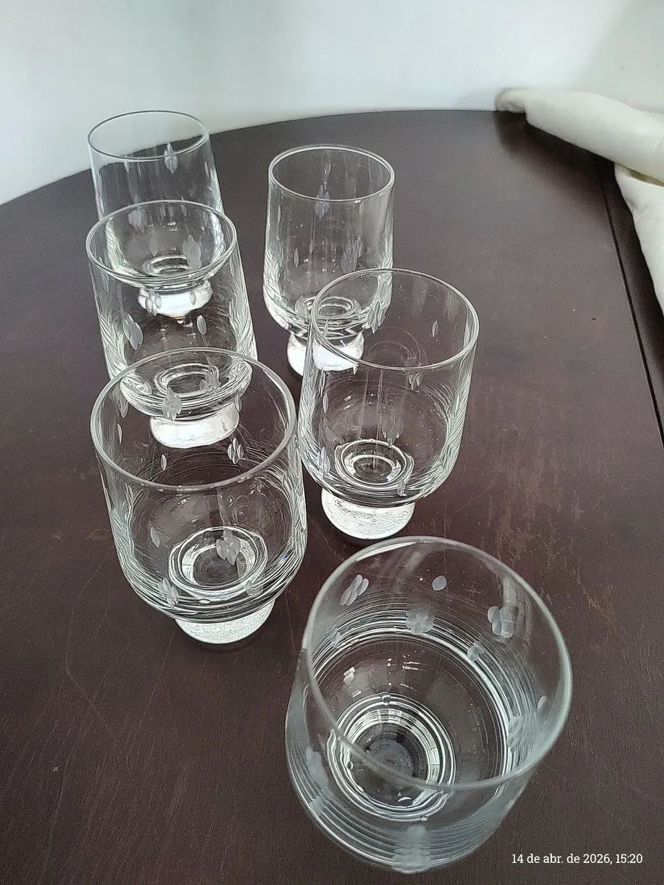 Jogo com 6 taças para coquetel em cristal  - Foto 2