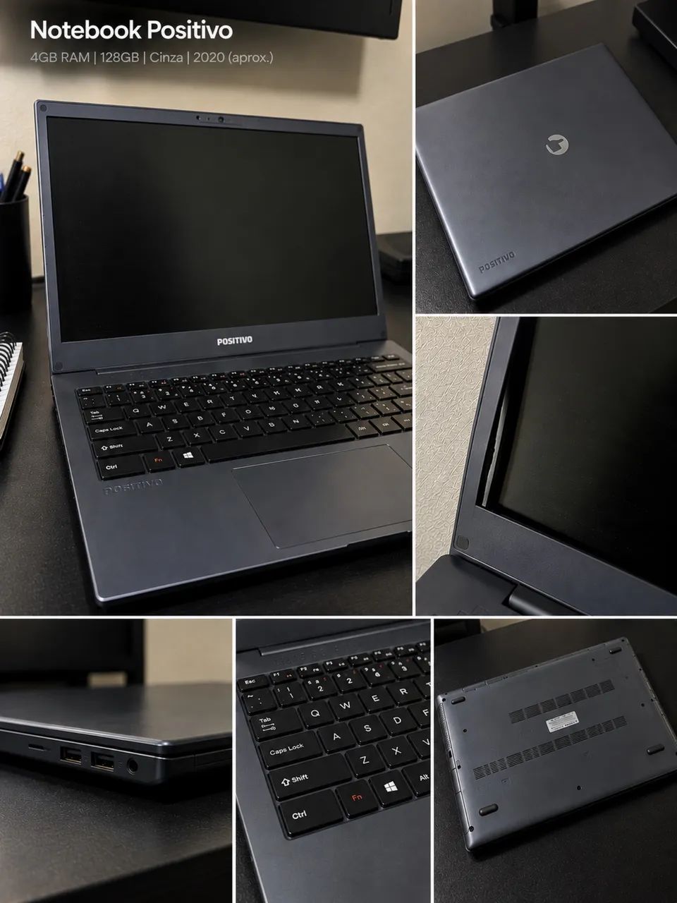 notebook positivo 4GB RAM +128 GB cinza / usado - Foto 2