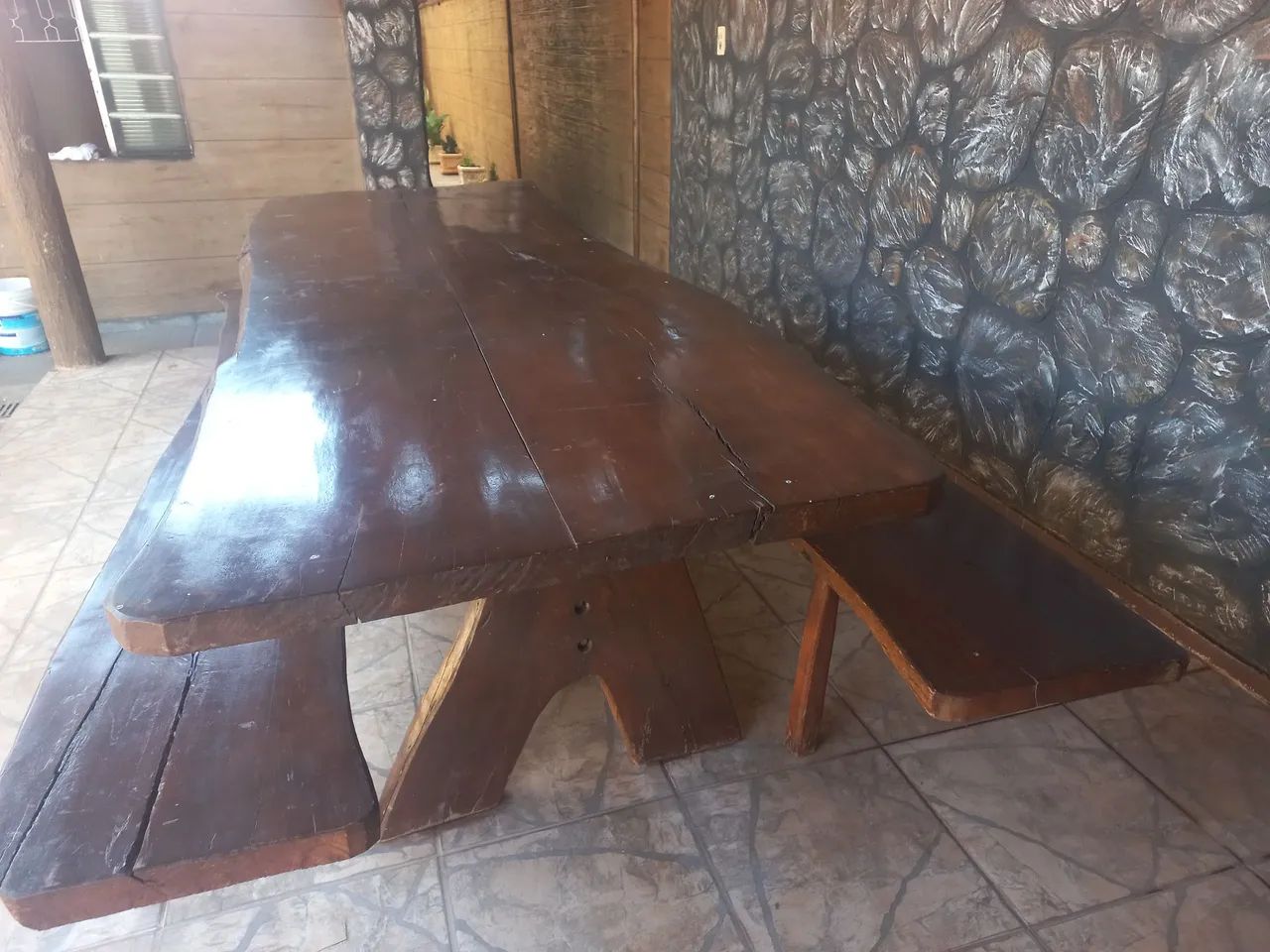 Mesa 100% Madeira Rústica 