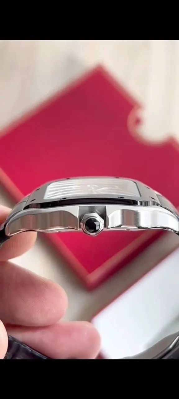 CARTIER SANTOS/ PULSEIRA COURO/ BV/ SC - Foto 4