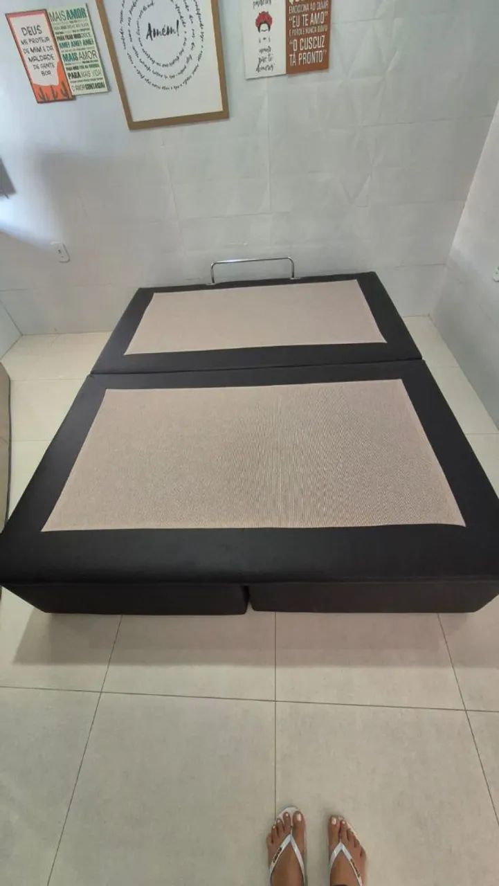 Cama Box Casal Baú Queen Size Em Excelente Estado - Foto 4