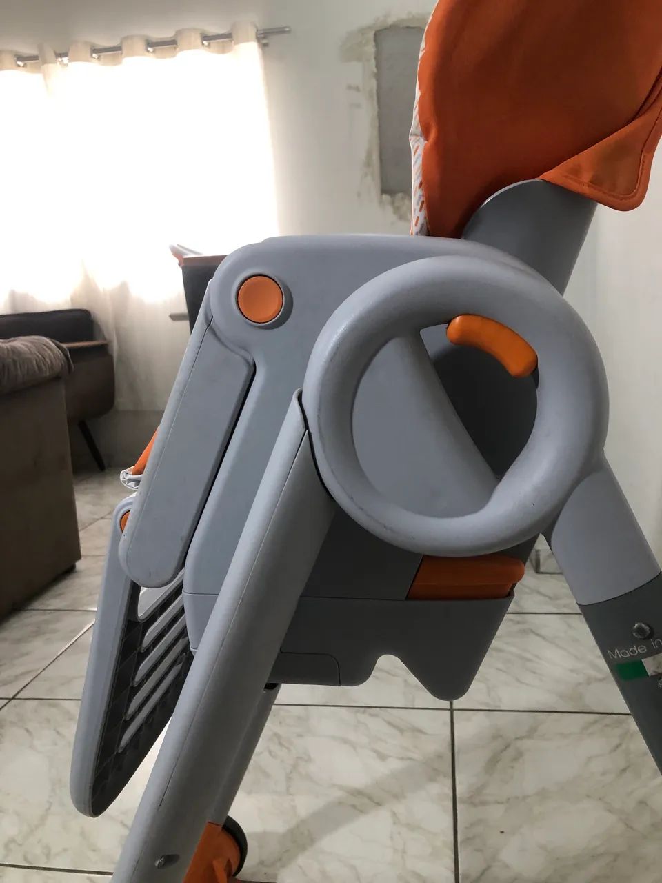 Cadeira De Alimentação Polly2Start Fancy Chicken Bras Chicco Laranja - Semi nova - Foto 3