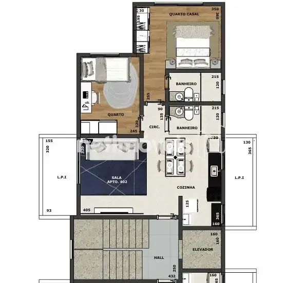 Apartamento de 2 quartos à venda no Indaiá!