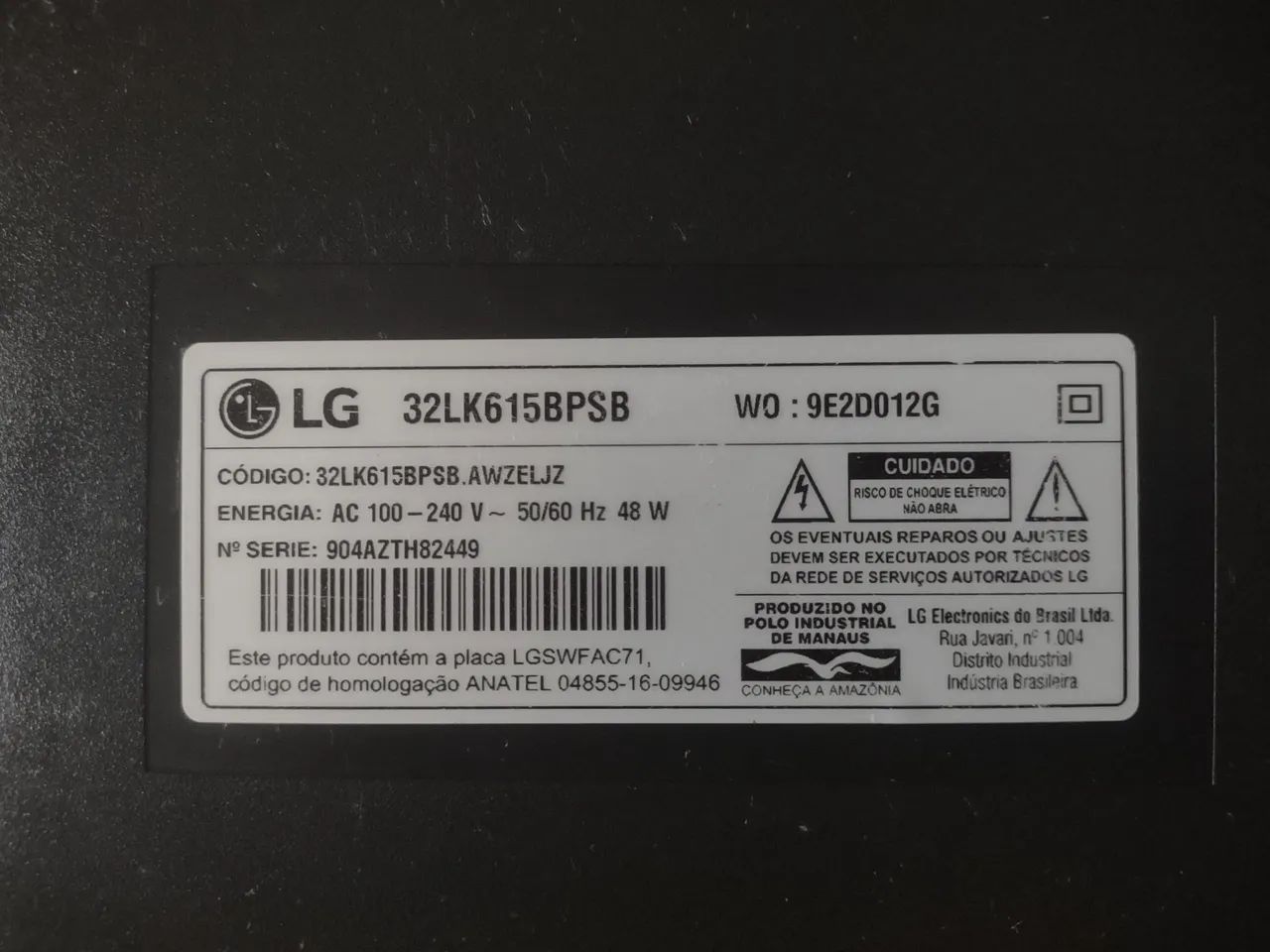 LG 32LK615BPSB 32 Polegadas Defeito - Foto 4
