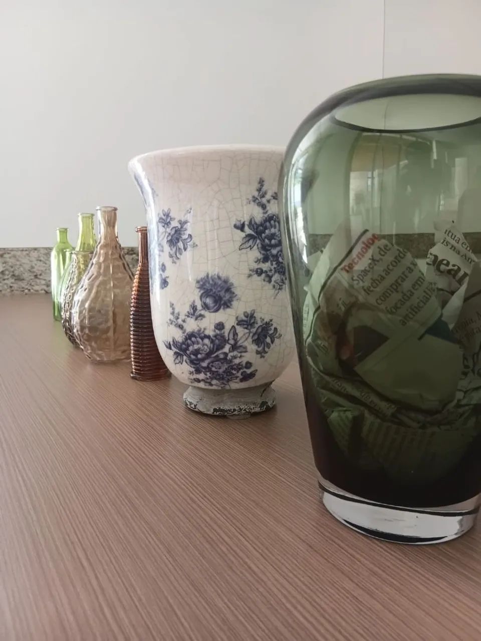 Vaso Porcelana Decorativa, Vaso de vidro decorativo. Kit fechado. R$ 90,00 - Foto 2