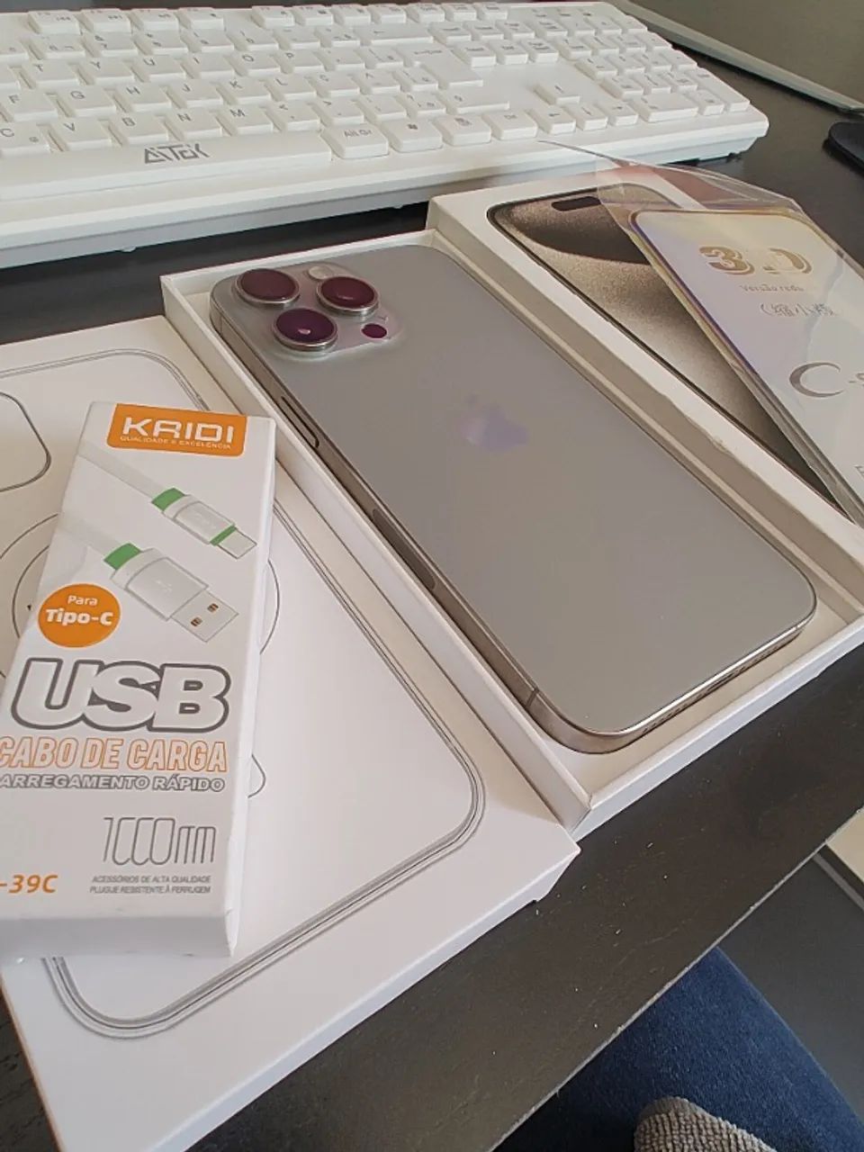iPhone 15 Pro Max 256gb Titânio Natural ( Impecável ) - Foto 3