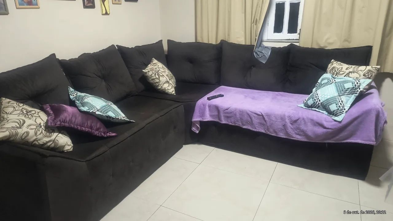sofá de canto novo 
