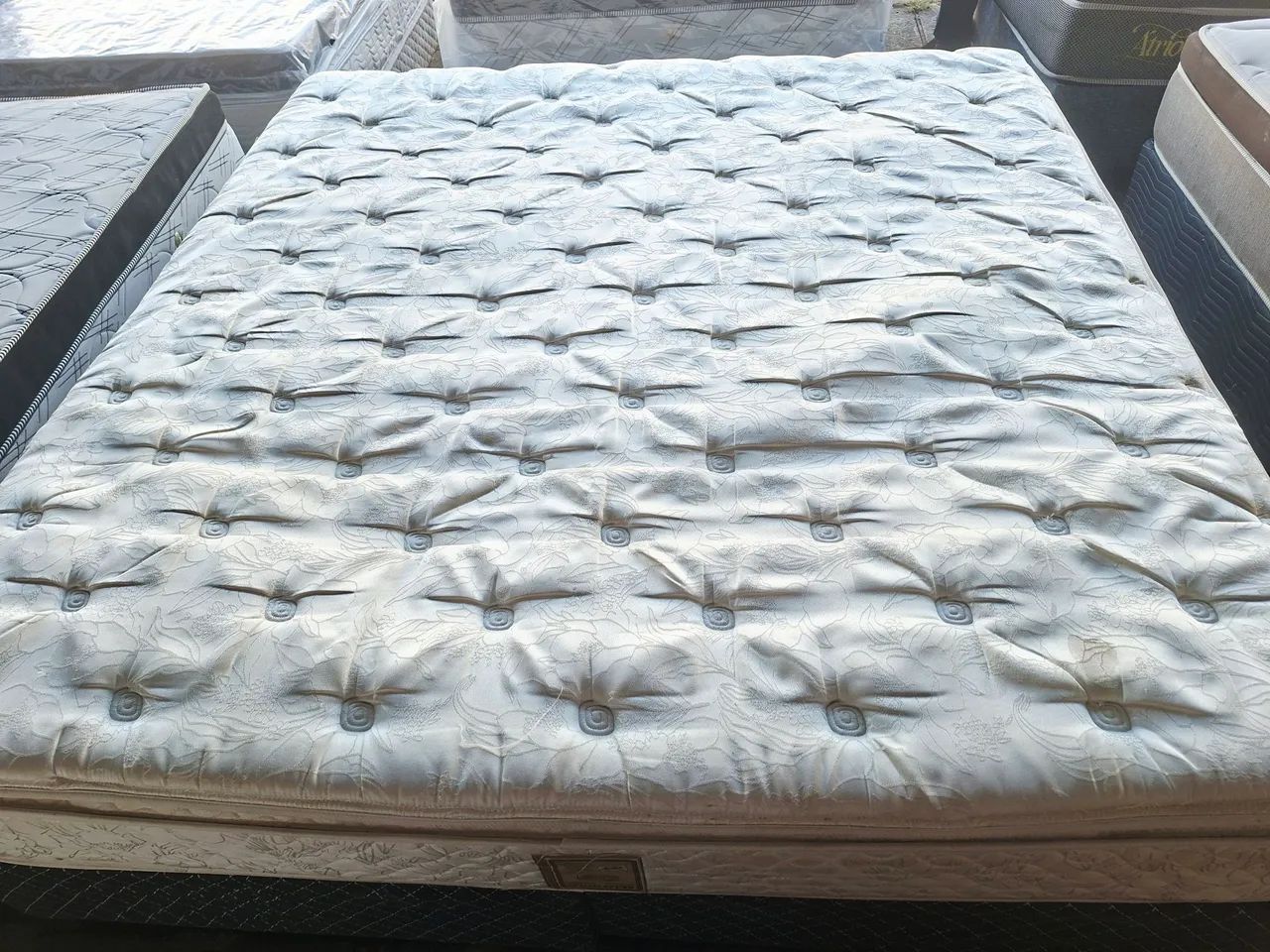 Cama box king sizee 193 Por 203 molas ensacadas bambu  - Foto 2