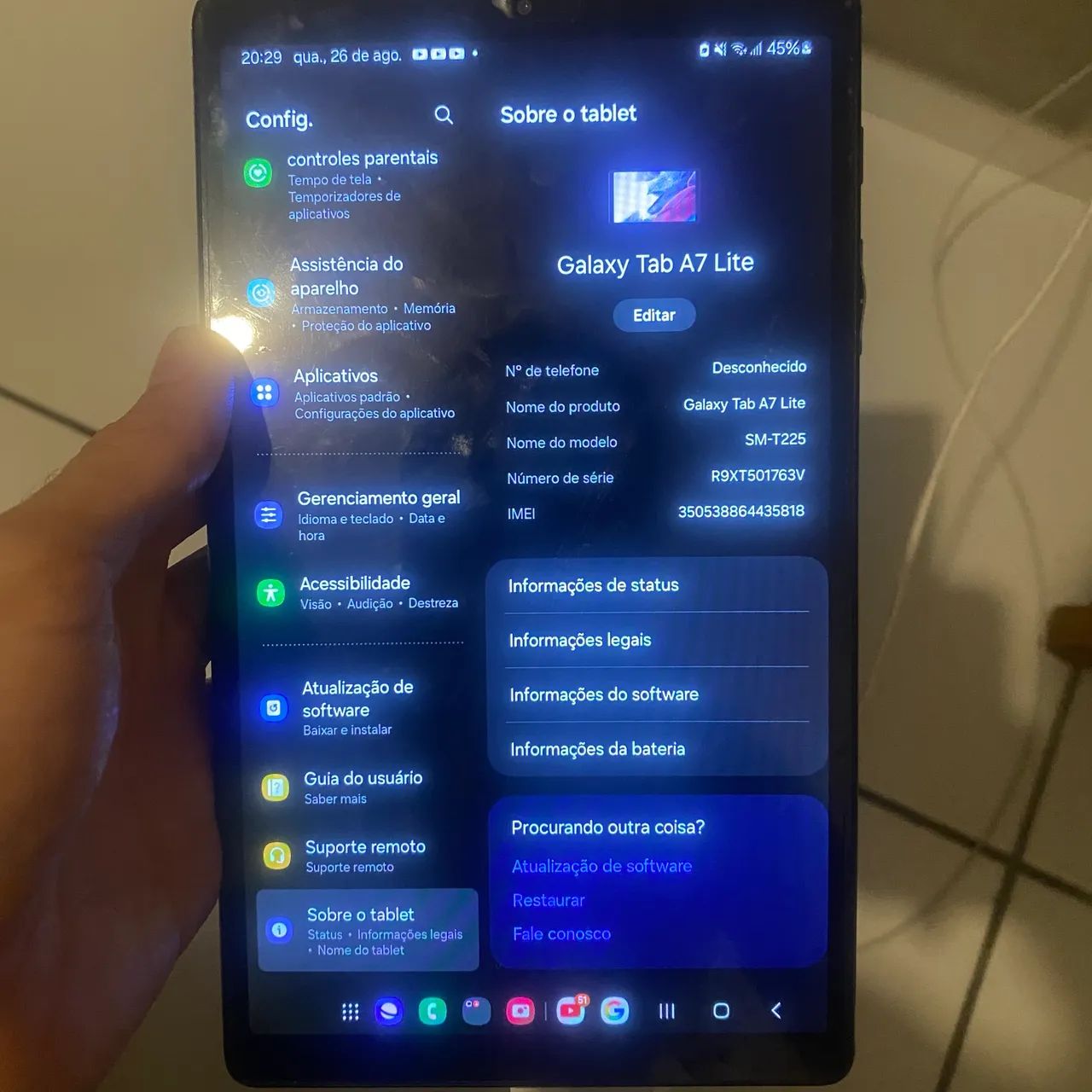 Tablet galaxy a7 lite 