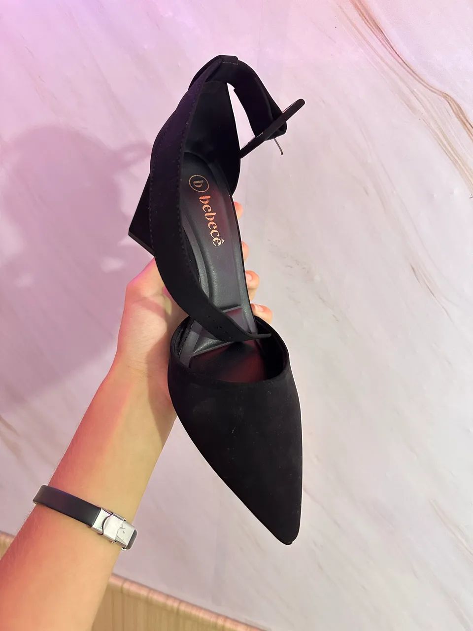 scarpin bebecê slingback preto - Foto 3