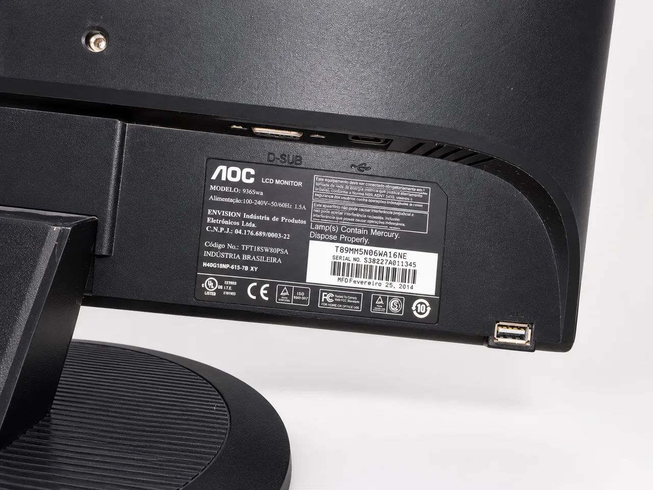 Monitor AOC para PC - R$ 100 - Foto 3