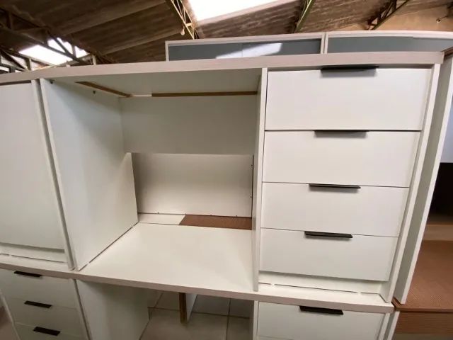MESA ESCRIVANINHA COM GAVETEIRO MDF NOVO  - Foto 2