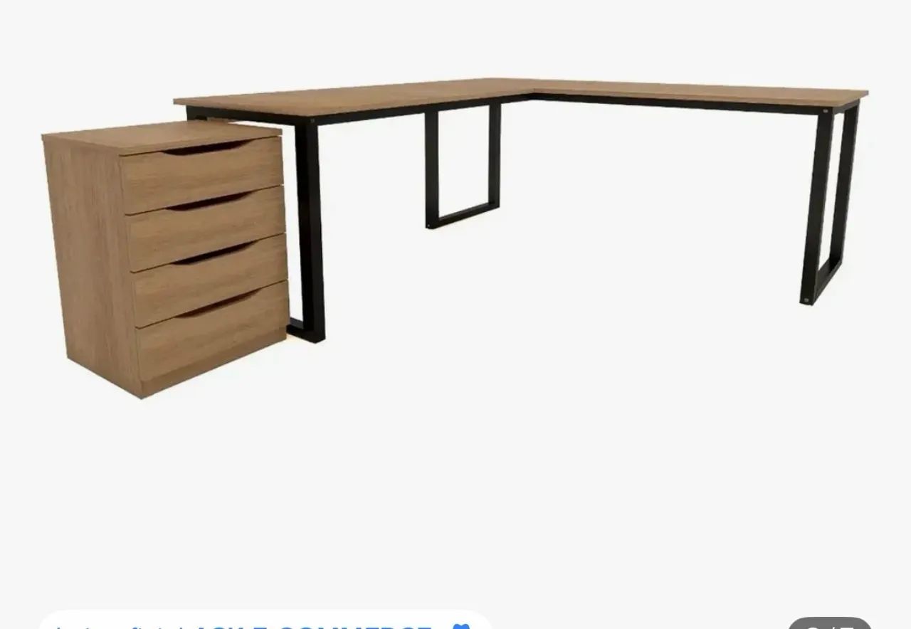 Mesa para escritório em L - Foto 5