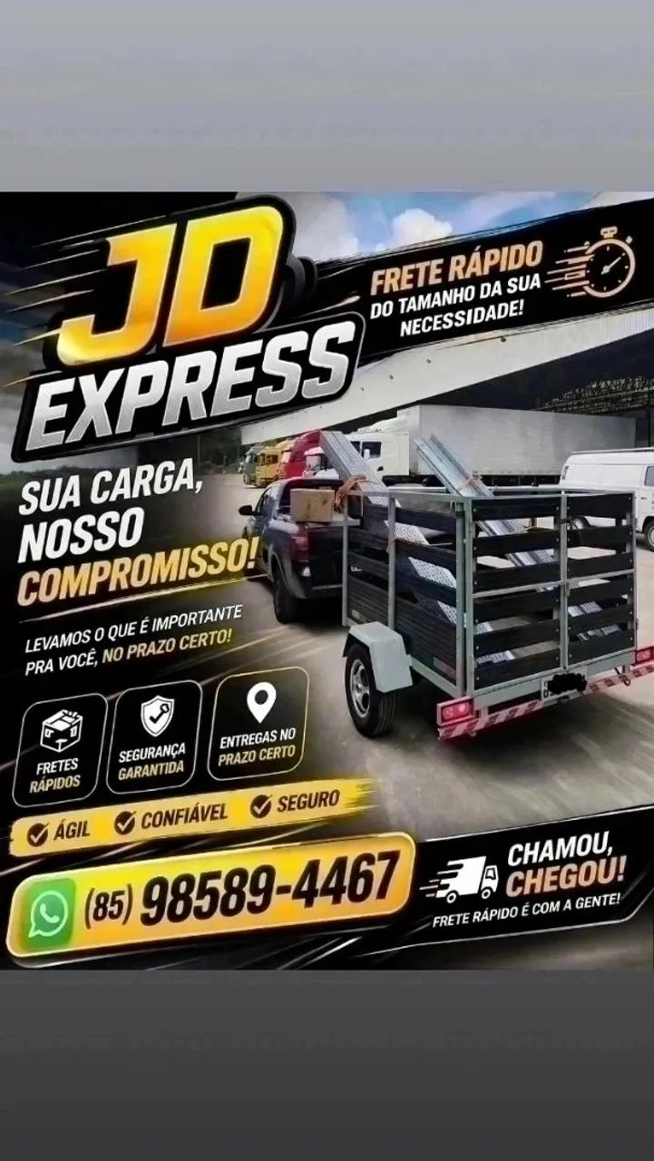 Frete rápido, reboque moto, transporte 