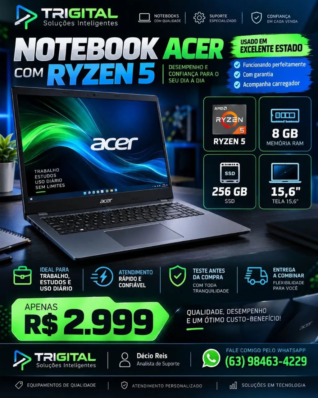Notebook Ryzen 5 