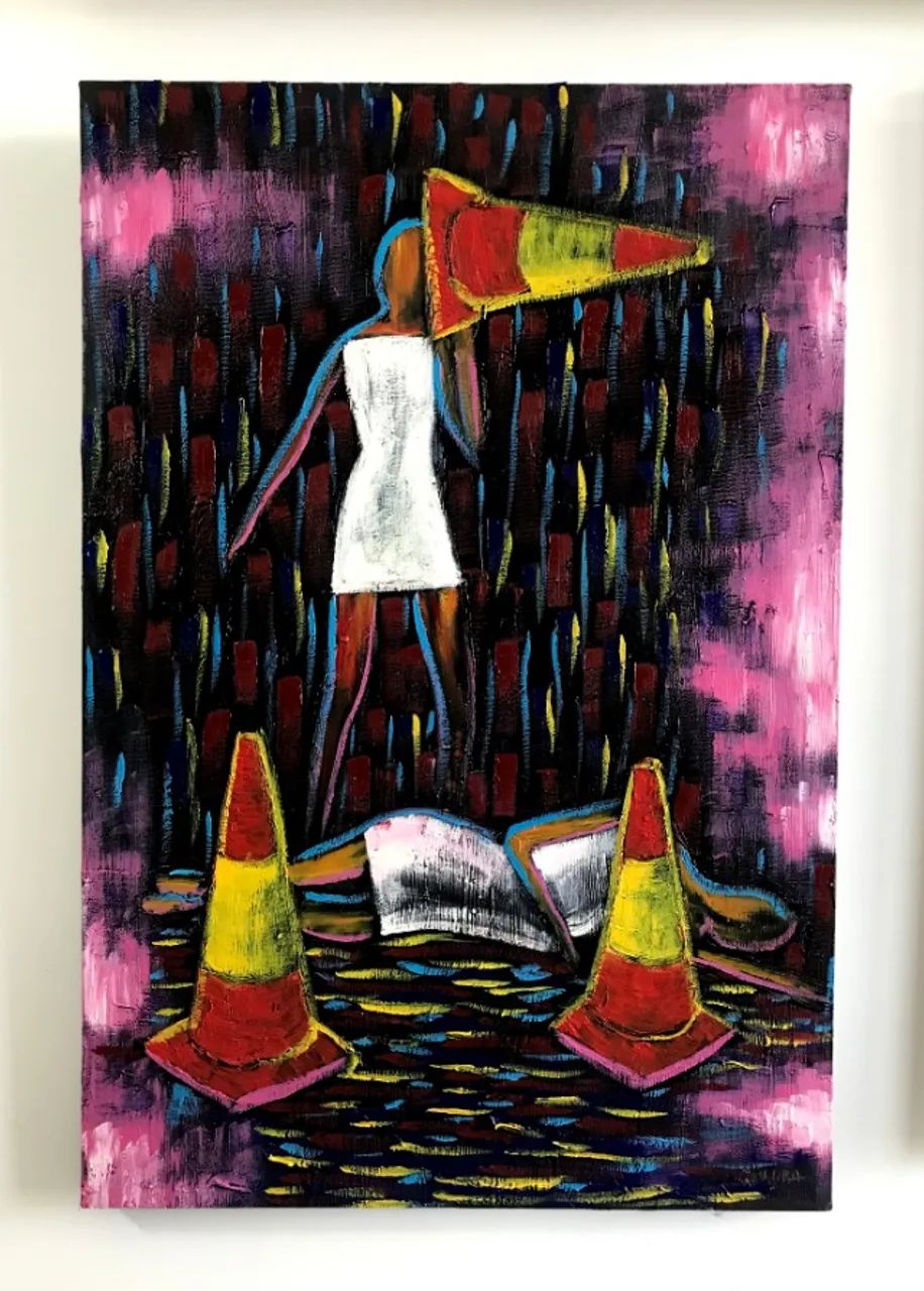 Pintura a óleo 40x60cm Luzes e Cones - Foto 5