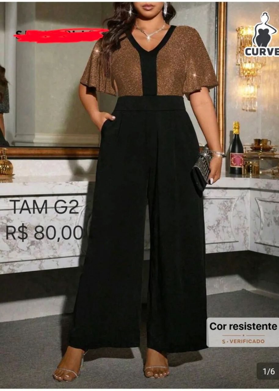MACACÃO  PLUS SIZE SEMINOVO (2× de uso) - Foto 2