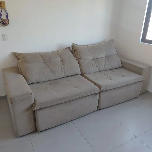 Sofá Retrátil 2,60 m - Conforto, Espaço e Elegância