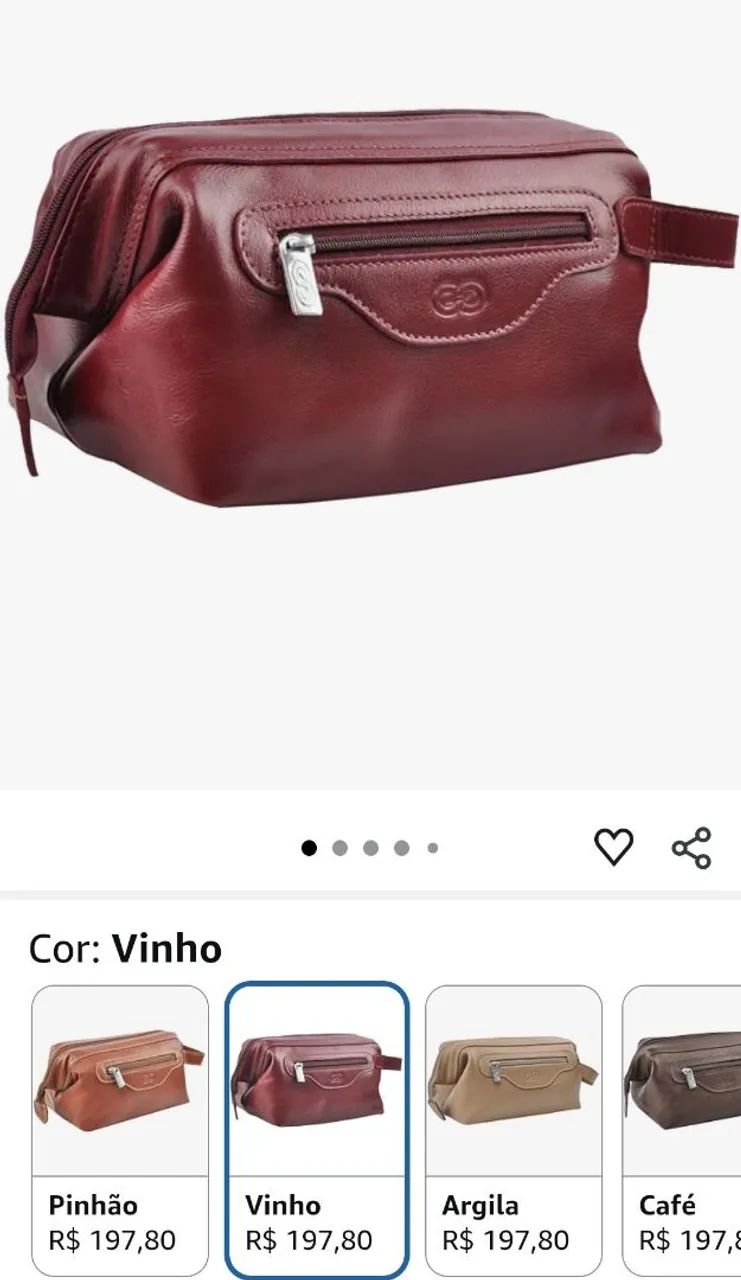 NOVA. Necessaire em couro legítimo - Foto 2