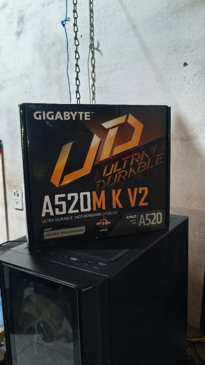 PLACA MÃE A520M K V2 NOVA NA CAIXA