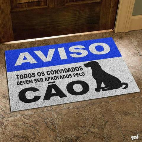 Capacho em Vinil Aprovados pelo Cão - 60 x 40