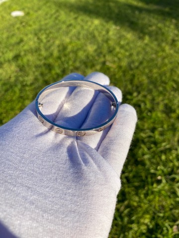 Bracelete em ouro branco 18k 750