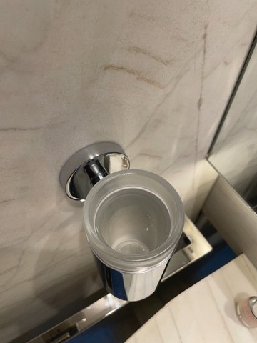 Hansgrohe / Grohe - Porta Escova Dental Aço Inox + Cristal - Foto 5