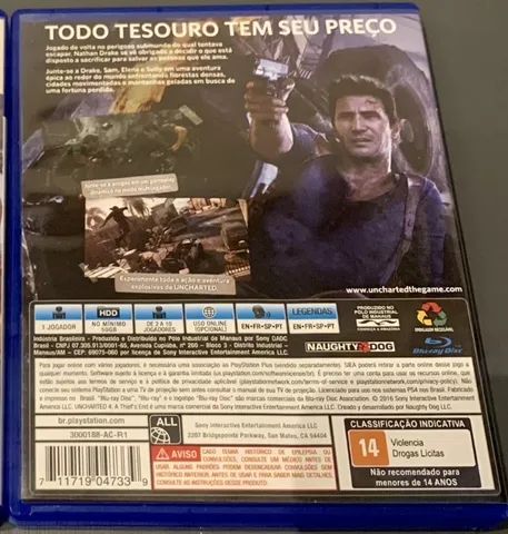 Jogo Uncharted 4 - Mídia Física - Playstation 4