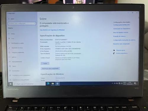 Lenovo Thinkpad processador  i7 7ªgeração - 16gb -1 Tera Hd - Foto 2