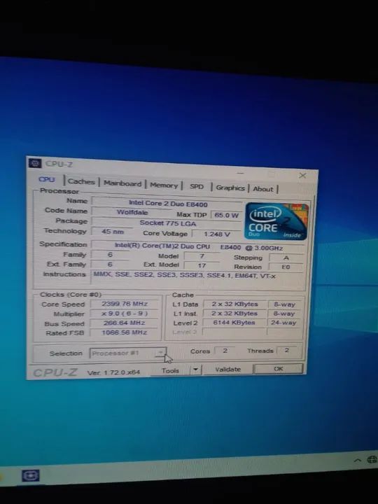 Processador Core 2 Duo E 8400 - Foto 3