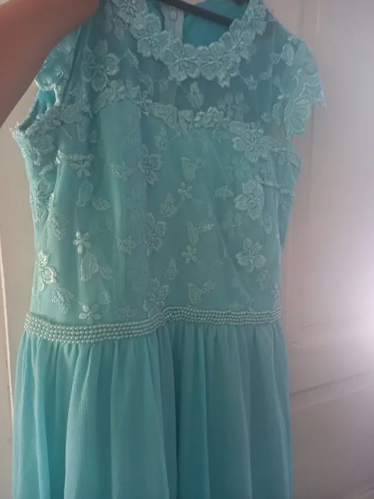 Vestido azul tiffany 
