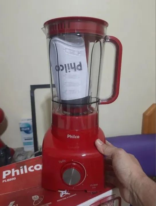 Liquidificador Philco Vermelho Novo 