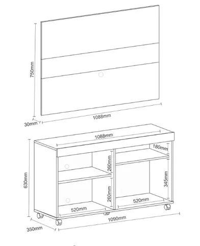 Promoção do dia ! Painel + Rack !! Entrega e montagem garantidas !  - Foto 2