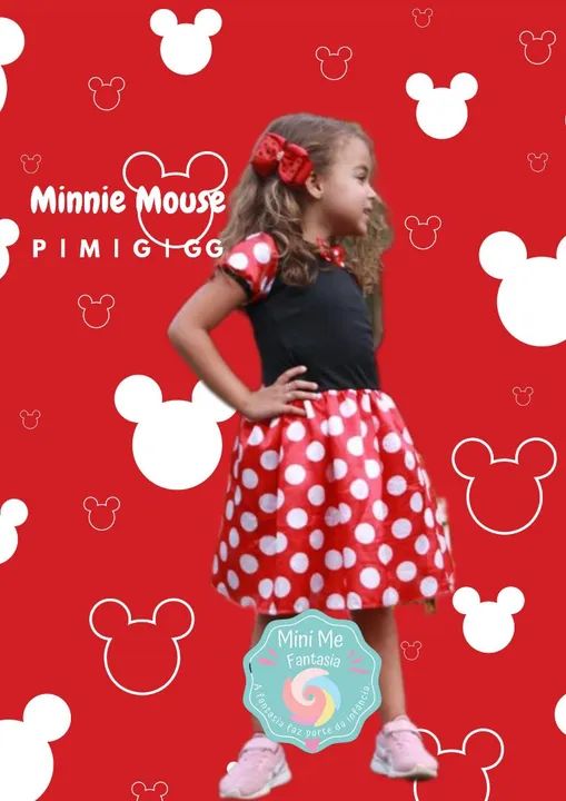 Fantasia Minnie Mouse para Meninas - Foto 3