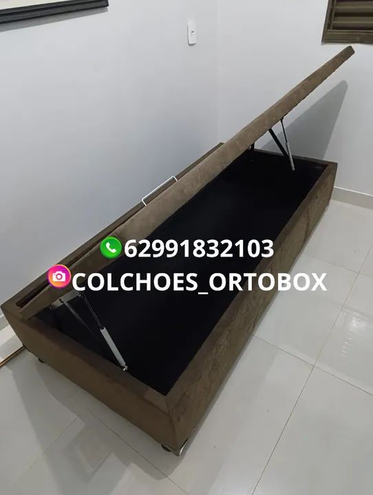Cama box Baú Solteiro com um ano de garantia - Foto 4