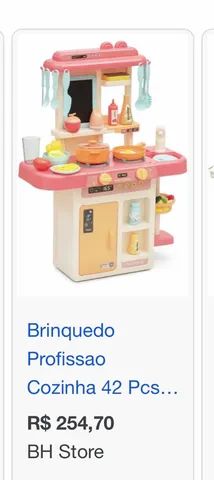 Brinquedo Profissão Cozinha 42 Peças Rosa Bh