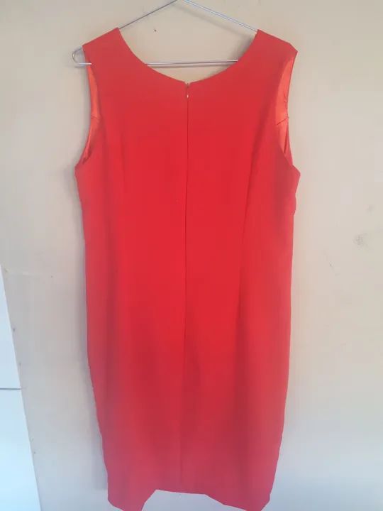 Vestido Vermelho com Renda semi-novo - Foto 5
