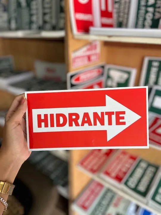 Placa Fotoluminescente de Sinalização - Hidrante