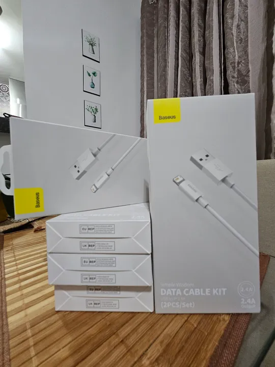 Kit de Cabo de Dados Baseus para iPhone (2 Peças) - Novo