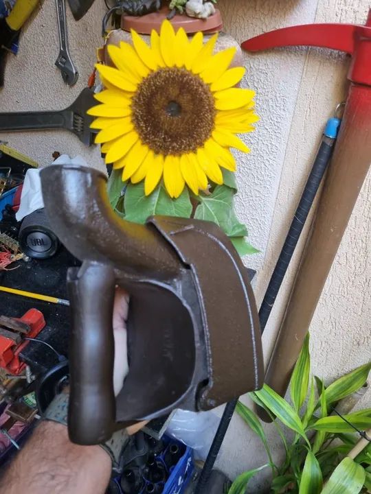 Ferro de Engomar Antigo - Decoração Vintage - Foto 4