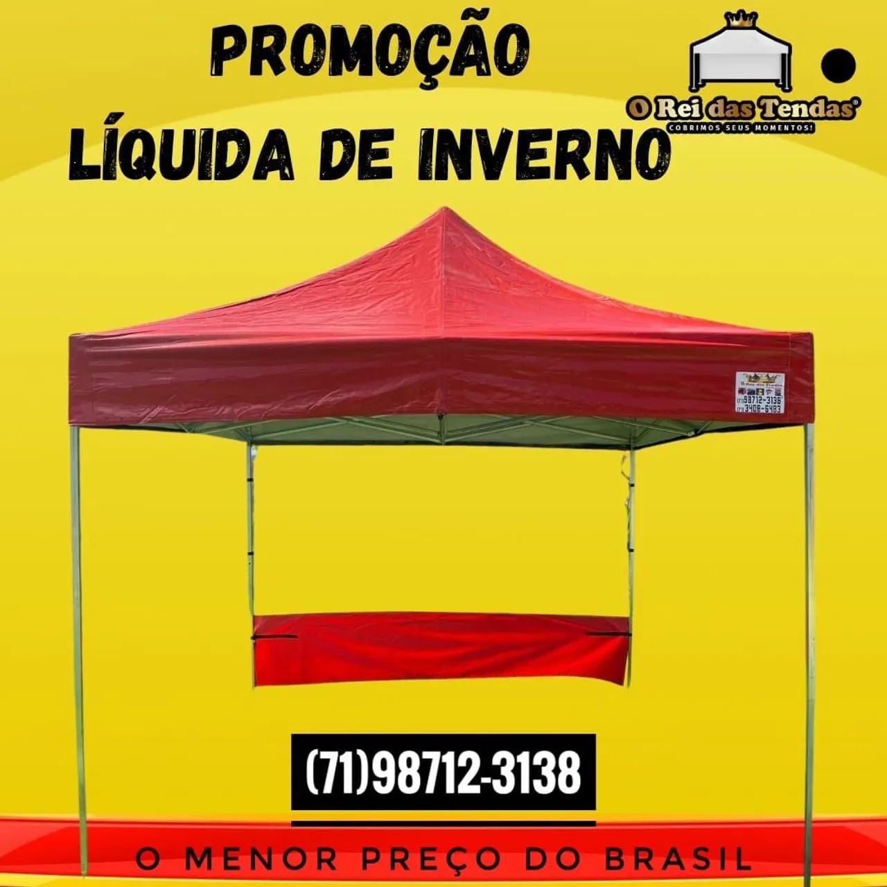 Tendas sanfonada para eventos e comércio - Promoção de Inverno