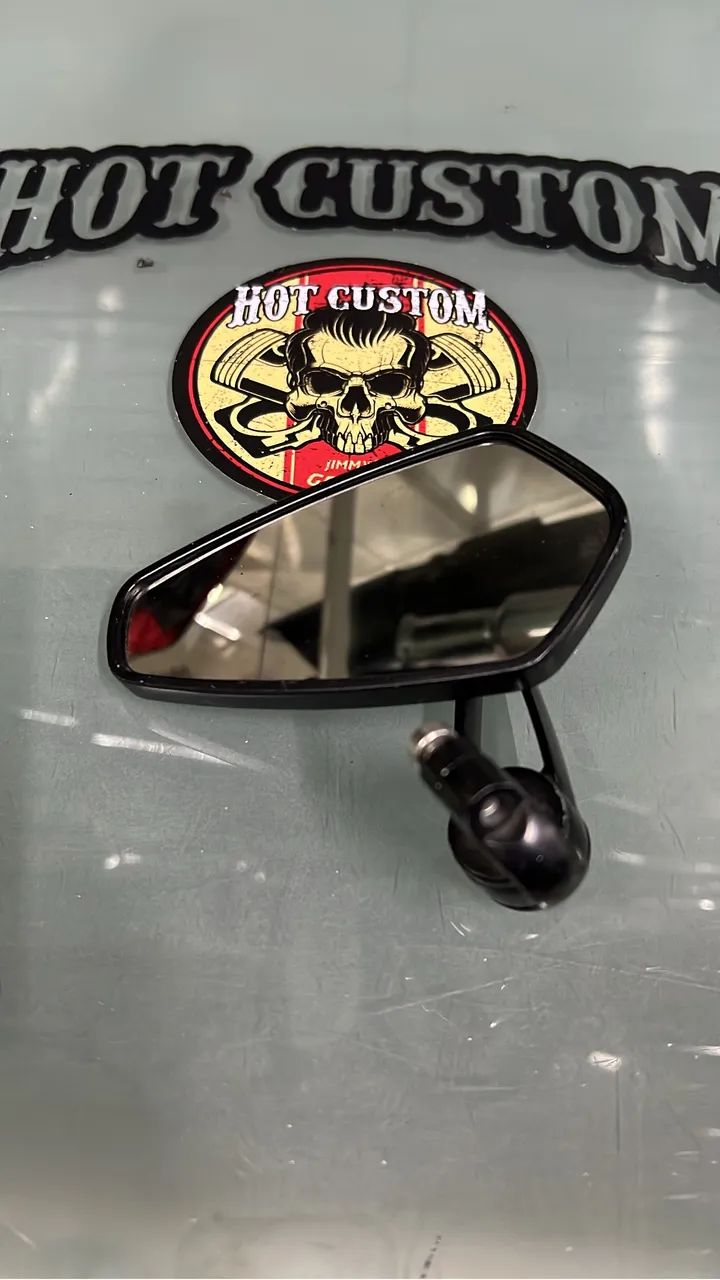 Espelho Retrovisor para ponta de Guidão Moto
