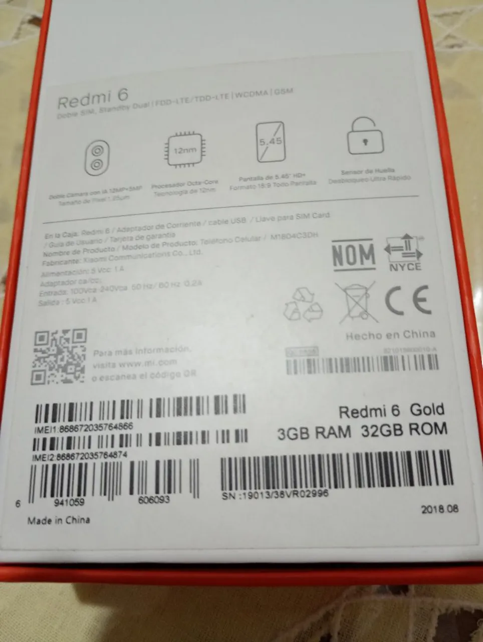 Redmi 6 usado perfeito, segue capa, caixa, recarregador, chave do chip e manual.