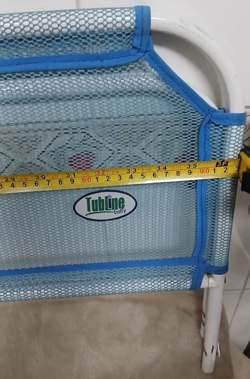 Grade de Proteção Para Cama Tublime Baby Azul - Foto 4