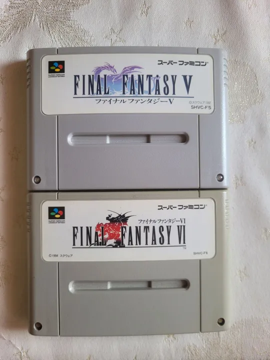 Combo Final Fantasy V e VI - Super Famicom original japonês