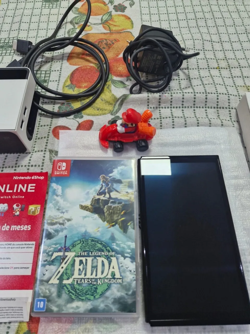 Nintendo Switch OLED - Semi Novo + Zelda TOTK + 3 Meses Online + Garantia