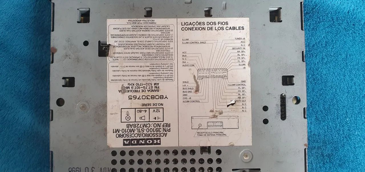 Toca fitas original Honda civic de 1992 ate 2006 - Foto 4