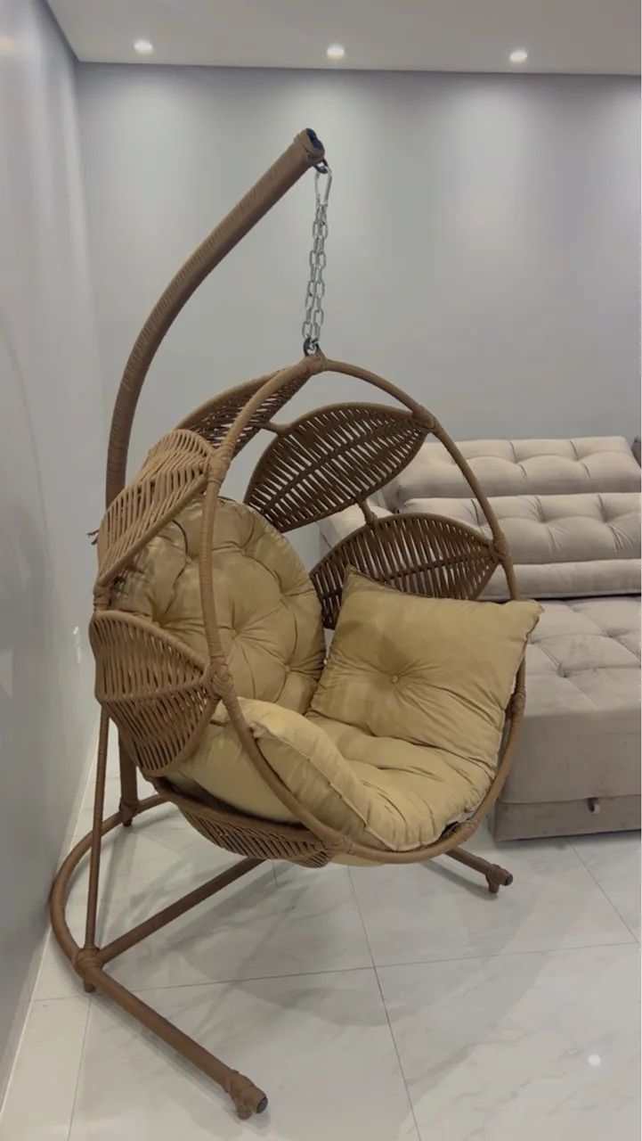 CADEIRA DE BALANÇO NINHO COM CORDA NAÚTICA - Foto 3